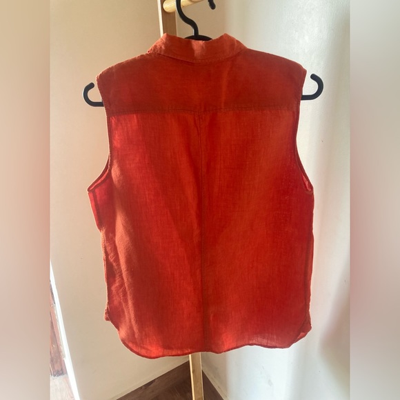 Uniqlo linen sleeves shirt with pretty buttons - Picture 4 of 4